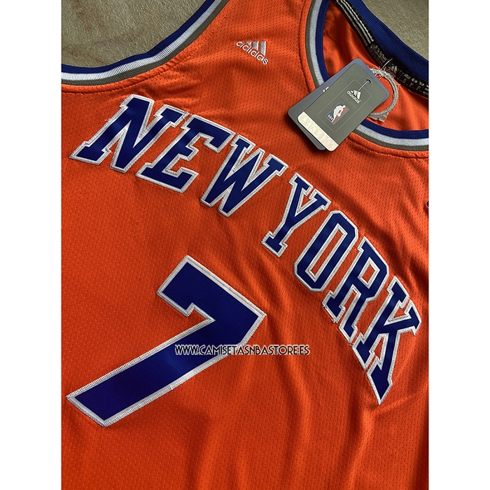 Carmelo Anthony NO 7 Camiseta New York Knicks Naranja